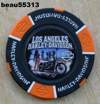 Harley Davidson " Los Angeles " California Dealer Dealership Poker Chip