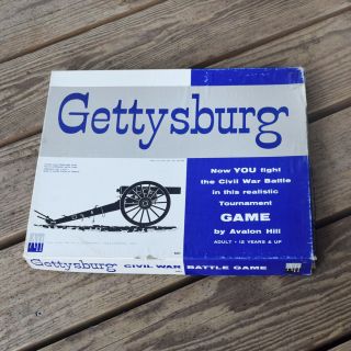 Vintage 1964 Gettysburg Civil War Battle Tournament Game By Avalon Hill Company