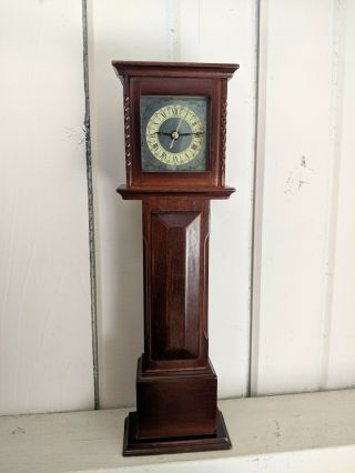 Vintage Bombay Mini Grandfather Clock 1991 All Wood 13 " Tall Great