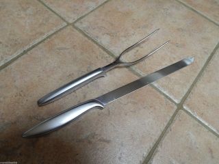 Vtg Gerber Legendary Blades 2 Pc Fork & Knife Carving Set