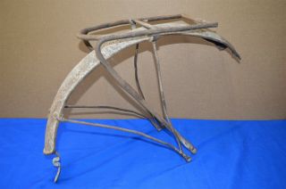 Antique Motorcycle 1908 1909 1910 1911 Indian Rare Rear Fender And Luggage Rack