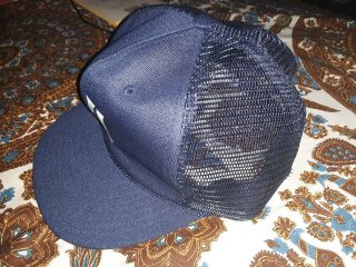 Vintage 1980s York Yankees Mesh Trucker Snapback Hat Cap MLB Licensed 3