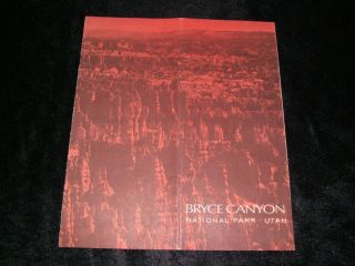 Vintage 1964 Bryce Canyon National Park Utah Brochure