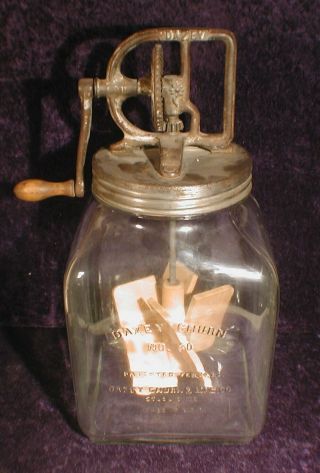 Antique Dazey Glass Butter Churn – Number 80 - Patented Feb 14,  22 -