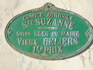 French Vintage Agriculture Farming Plaques Animal Show Prize Ovins Sheep Mutton
