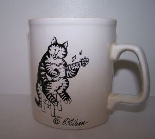 Vintage B Kliban Kiln Craft Love To Eat Them Mousies Cat Mug