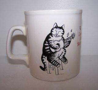 Vintage B Kliban Kiln Craft Love to Eat them Mousies Cat Mug 3