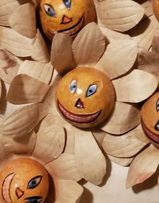1900s Vintage German Halloween Composition Jol Pumpkin Face Party Stick Pin One