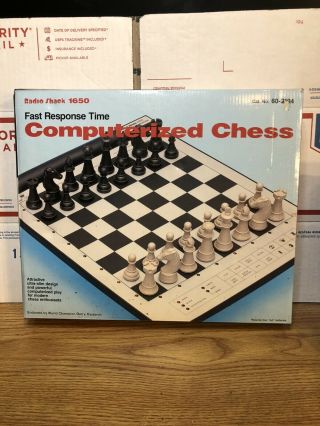 Computerized Chess Radio Shack 1650 Fast Response Time Vintage 1980s Open Box