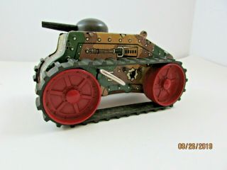 Vintage Tin Marx Military Tank 5 Mechanical Wind Up Toy Well