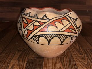 Vintage Jemez Pueblo Pottery Bowl Pot Signed G Fragua Native American