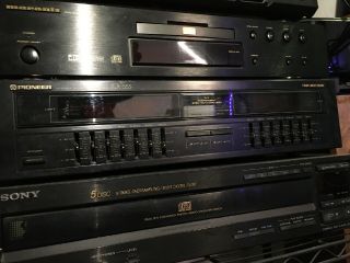 Vintage Pioneer Gr - 555 7 Band Stereo Graphic Equalizer 1985 Look