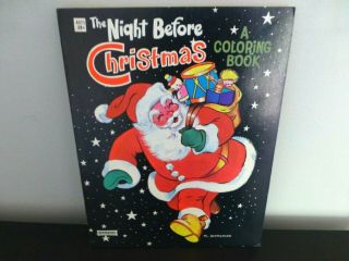 Vintage Christmas Coloring Book The Night Before Christmas Saalfield