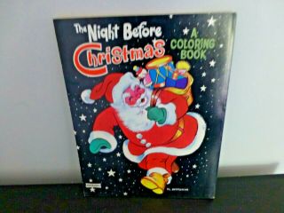 Vintage Christmas Coloring Book The Night Before Christmas Saalfield 2