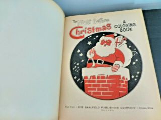 Vintage Christmas Coloring Book The Night Before Christmas Saalfield 3