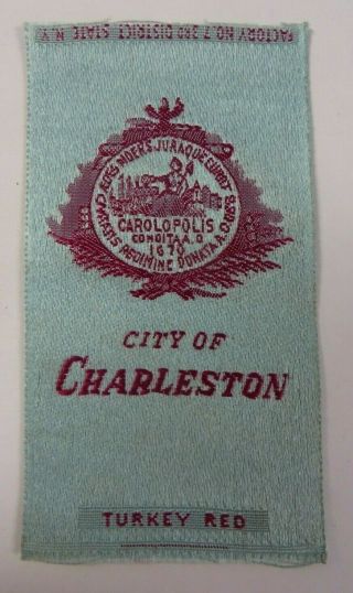 Vintage C.  1910 Turkey Red Tobacco Cigarette Silk City Charleston,  South Carolina
