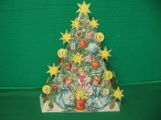 Vintage Haco No.  0163 Advent Christmas Tree Glitter Calendar West Germany