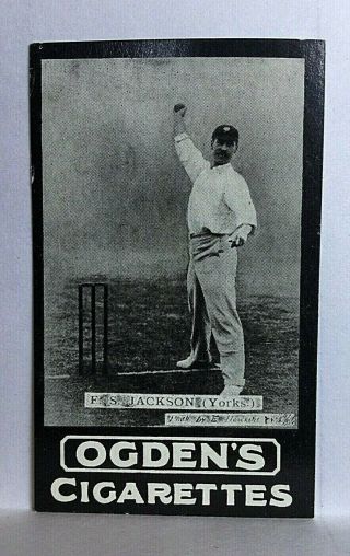 F S Jackson Cricketer Ogden General Interest Tab Single Cigarette Card 135