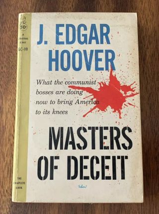 Masters Of Deceit By J.  Edgar Hoover Gc - 39 Vintage Paperback
