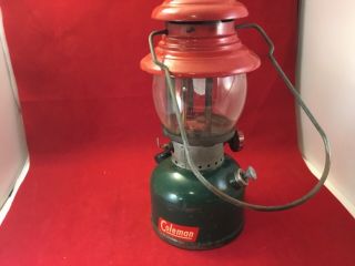 Vintage Coleman 200a Red & Green Christmas Lantern Dated 11/51 November 1951