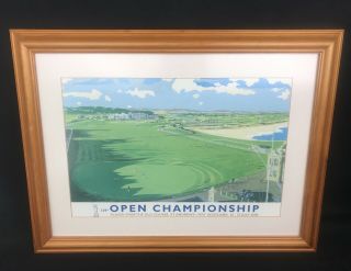 Golf Open Championship St Andrews Fife Scotland Vintage Art Print Framed 63x48cm