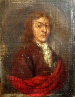 17th Century Antique British Nobility Oil Painting Portrait Of A Gentleman