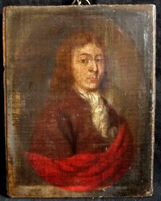 17th Century ANTIQUE BRITISH NOBILITY Oil Painting Portrait of a Gentleman 2