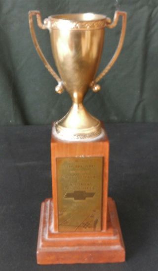 Vintage 1955 Chevrolet Soap Box Derby Trophy Runner Up Long Beach