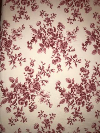 4 Curtain Panels Vintage Laura Ashley Lined Floral Red Pink Burgundy White 40x86