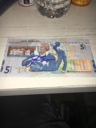 Jack Nicklaus Signed 5 Pound Note