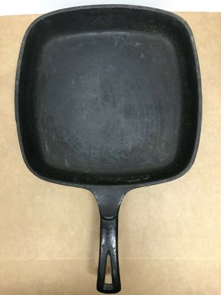 Vintage Cast Iron Square Skillet Made In Usa