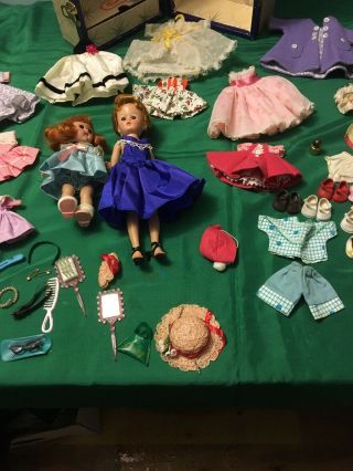 Vintage Vogue Ginny and Jill Dolls With Accessories.  and Cass Wardrobe. 3