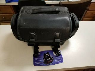 Vintage Sony Lcs - Va2 Camcorder Carry Case,  Black,  Shoulder Strap