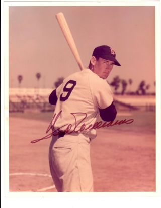 Ted Williams Signed Red Sox Baseball 8x10 Photo Psa/dna Loa Picture Autograph