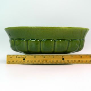 Vintage Haeger Pottery Green Oval Pedestal Footed Planter Pot Bowl Ceramic 305 2
