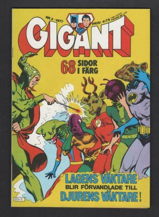 Gigant - Batman & Superman - Dc Comics - 1977 Vintage Swedish Comic Nr 3