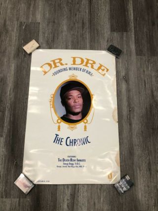 Vintage Dr Dre The Chronic Large 24x36 Rap Poster 1992 Promo