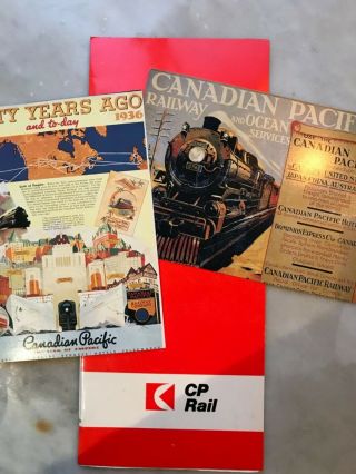 Vintage Train Railroad Railway Menu Canadian Pacific Cp & Postcards