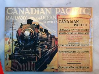 Vintage Train Railroad Railway Menu Canadian Pacific CP & postcards 3
