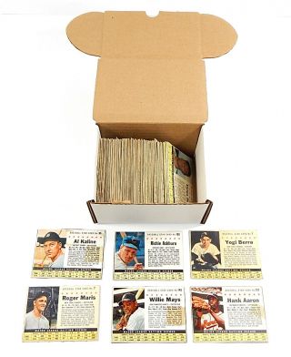 1961 Post Baseball Starter Set 144 Diff Bv $1102 Avg Vg To Ex/mt Maris Aaron