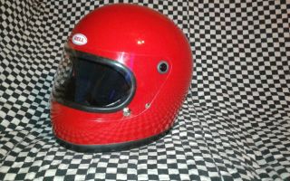 Vintage Bell Star 70 Toptex Red Vgc 7 3/8 Racing Helmet
