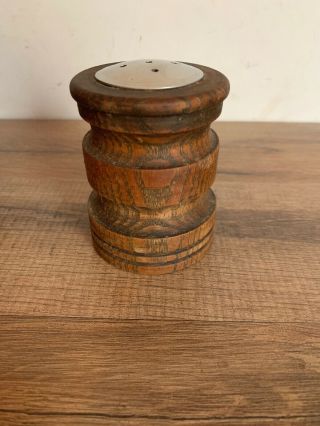 Vintage Olde Thompson Wooden Salt Shaker & Pepper Mill Grinder Set 2