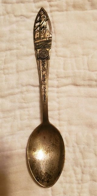 Vintage Inman Sterling Silver House Of 7 Gables Souvenir Spoon Salem Mass.