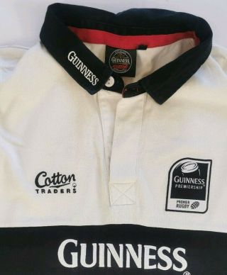 Mens Guinness Rugby Shirt Jersey 3xl Cotton Vintage Cotton Traders Xxxl