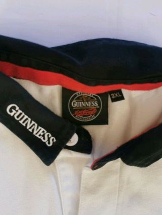 Mens Guinness Rugby Shirt Jersey 3XL Cotton vintage Cotton Traders XXXL 3