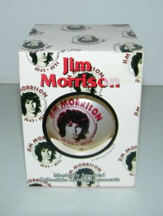 Vintage 1998 Jim Morrison 1943 - 1971 The Doors Ball Christmas Ornament N Box E.  C.