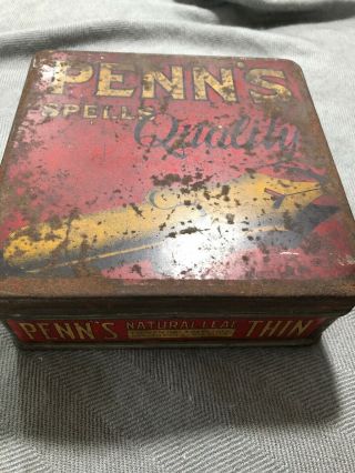 Vintage Tobacco Tin Box - Penn 