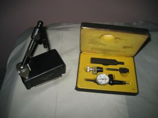 Vintage Sears Craftsman Machinist.  001 Dial Indicator Set With The Magnetic Base