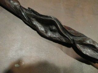 Ussb.  85a: Antique Primitive Folk Art Diamond Willow Shaft Walking Stick Cane