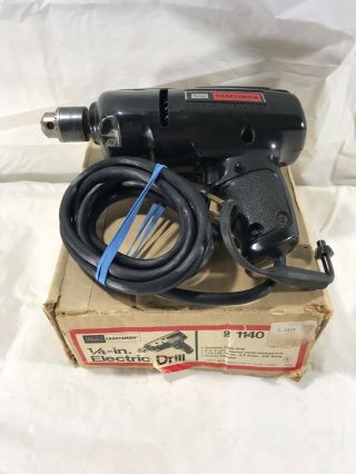 Vintage Sears Craftsman 1/4 " Electric Drill 315.  11400 Box Near